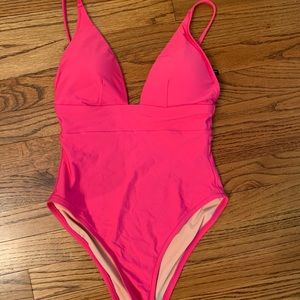 Jcrew - deep v-neck French one piece swimsuit